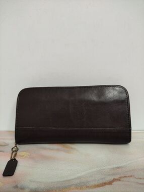 Vintage Coach 6907 Zip-around Wallet Clutch Mahogany Brown